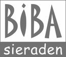 BIBA Oorbellen met glaskralen -Black  Shiny - Zilver