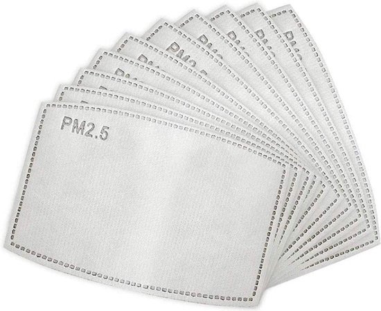 PM2.5 filter (10-pack) voor in mondkapje