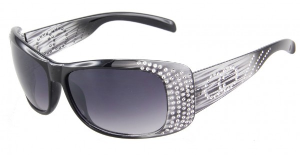 NIEUW! Luxe - Zonnebril - UV400 Bescherming Cat. 3 - Grijs - Zwart Glitters